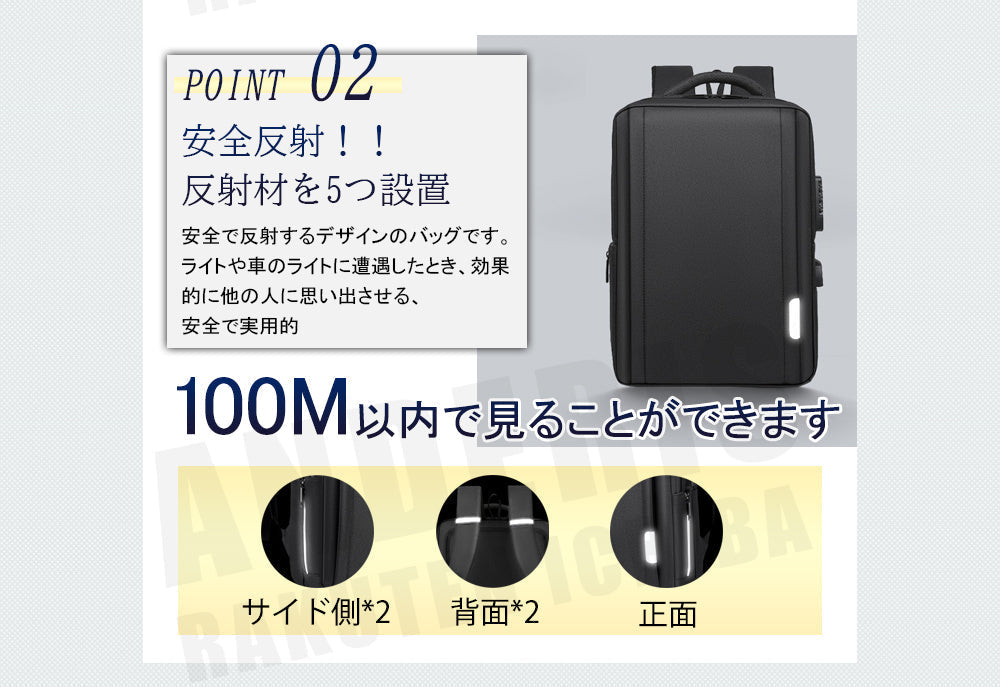 【ビジネス】リュック メンズ バック パック 完全防水 大容量 軽量 ブラック A4 サイズ pc 15.6インチ 防水 ノートpc 30l usbポート リュックサック ビジネスリュック ビジネスバッグ 出張 旅行 おしゃれ ブラック カジュアル 丈夫 薄型 お洒落 流行り 背面ファスナー ショルダーベルト 3WAY 30代 40代 50代 男子 男性 高校生 大学生 学生 大きめ 撥水 ノートパソコン usb 通勤